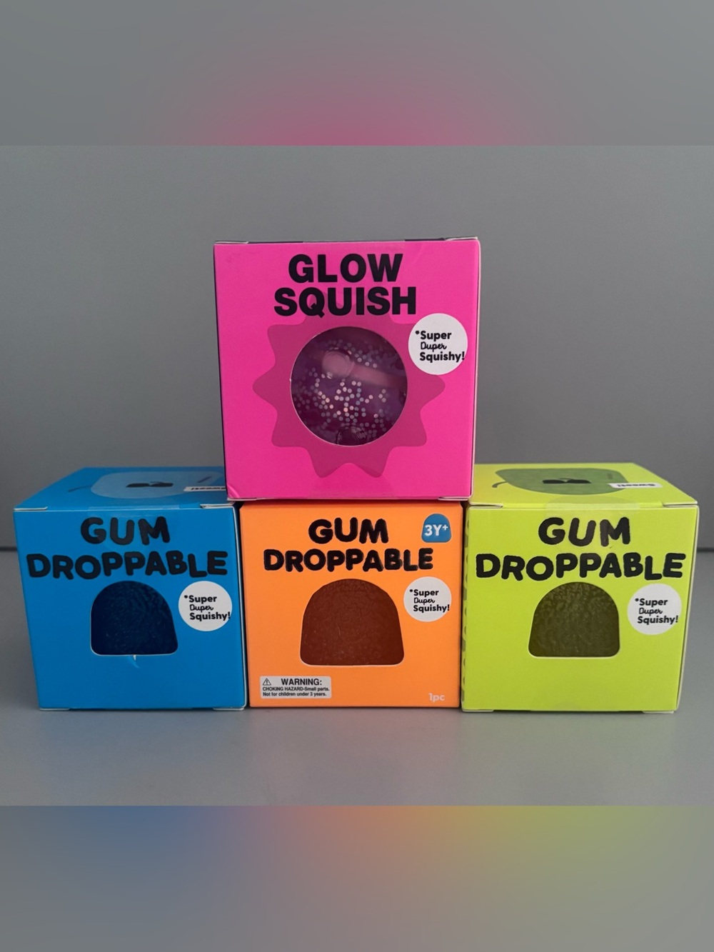 J’Adore Viral Squishy Toy Set - Gum Droppables and Glow Squish